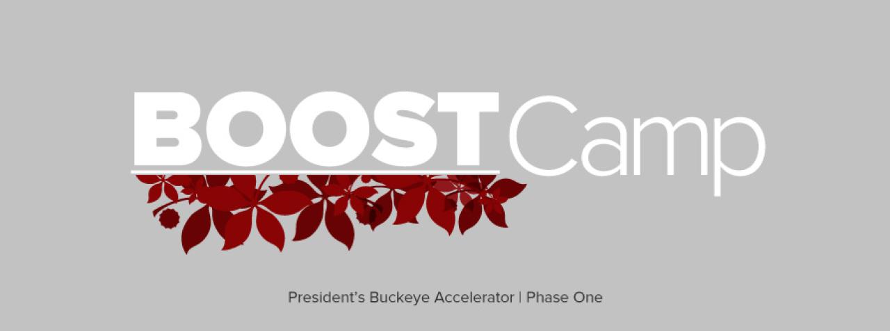 Image of Boost Camp with Buckeye red leaves and President's Buckeye Accelerator Phase one 