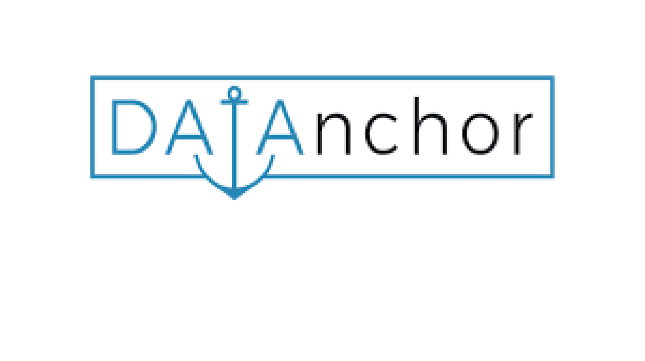 image of data with anchor in place of the T and anchor with light blue box