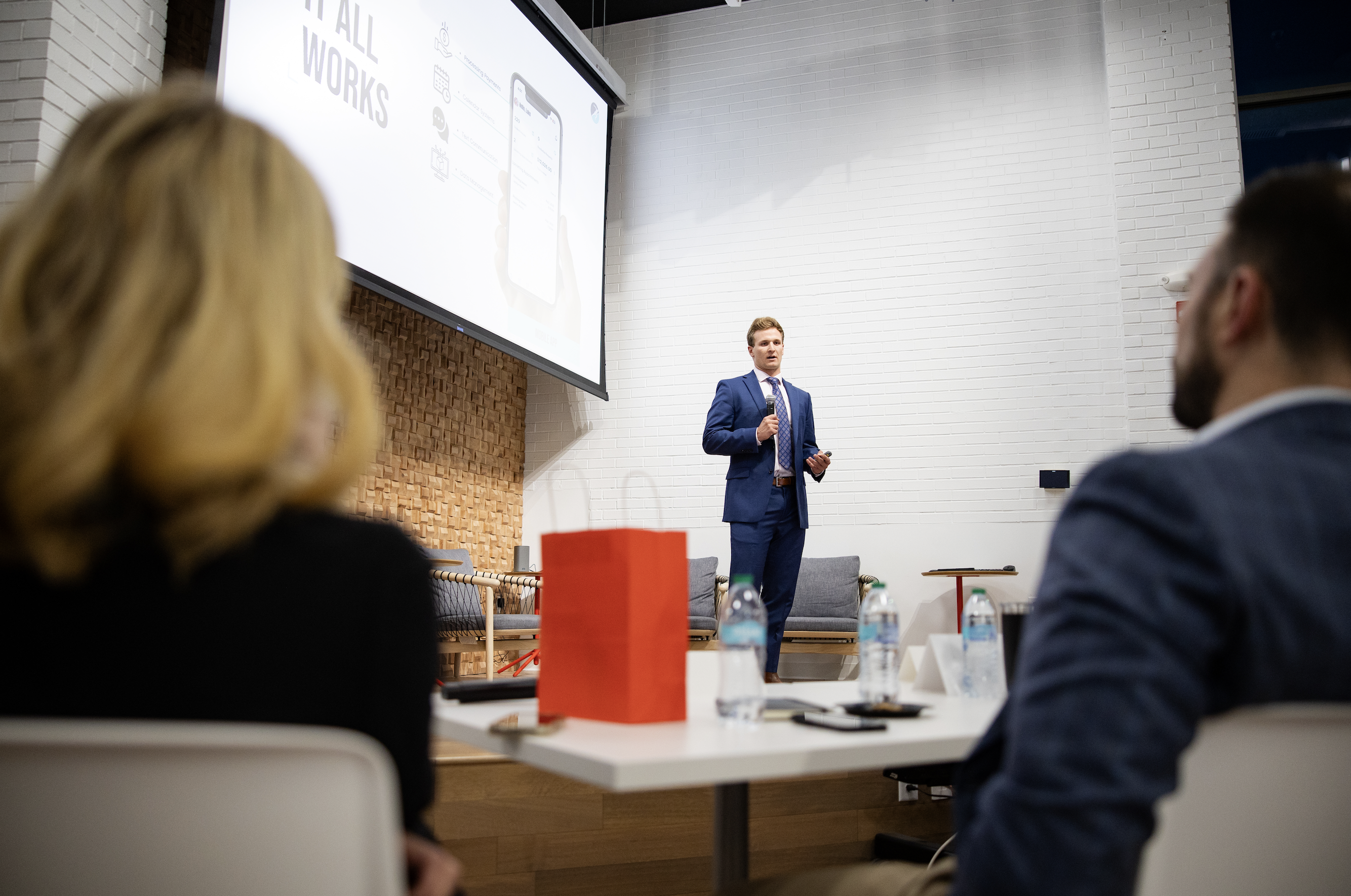 Side Coach Sports founder Luke Carrell presents his vision at BOSS Finale.