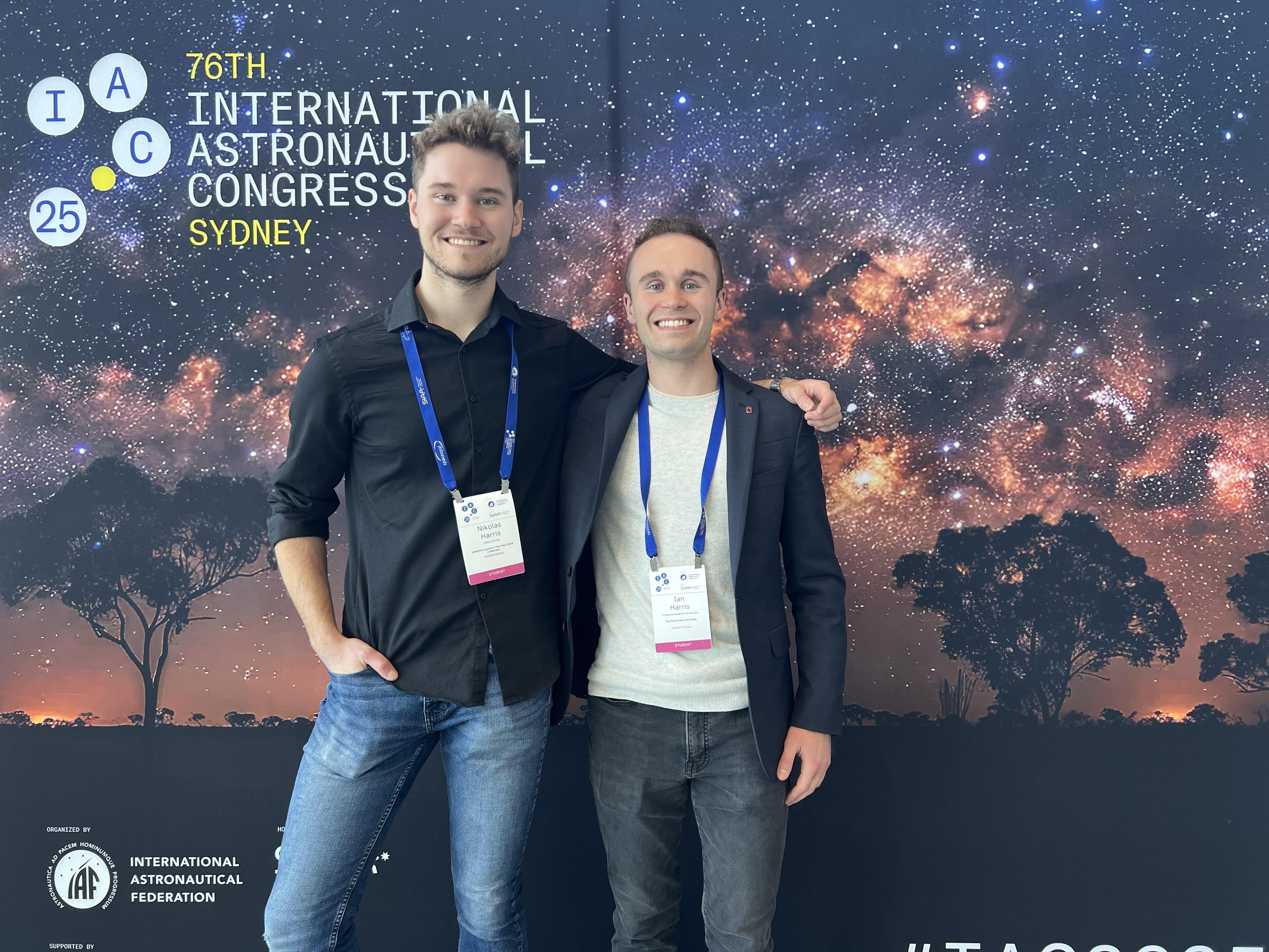 Ian and Nikolas Harris at the 76th International Astronautical Congress