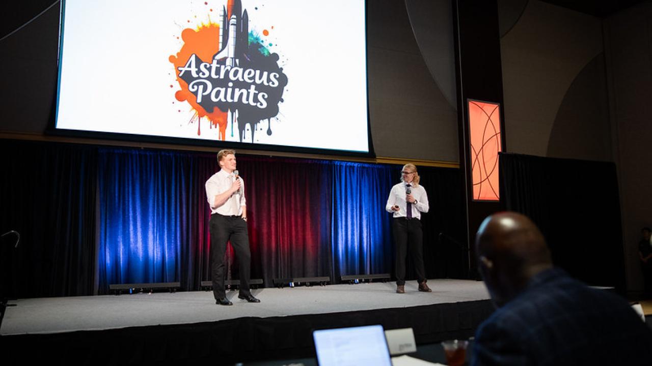 Zachary (left) and Issac Smith , co-founders of Astaeus Paints